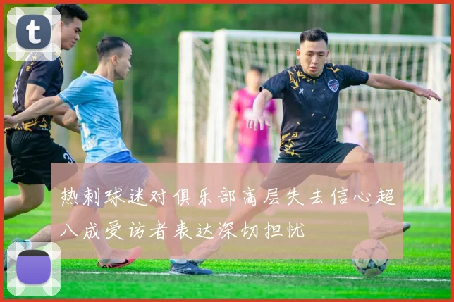 热刺球迷对俱乐部高层失去信心超八成受访者表达深切担忧